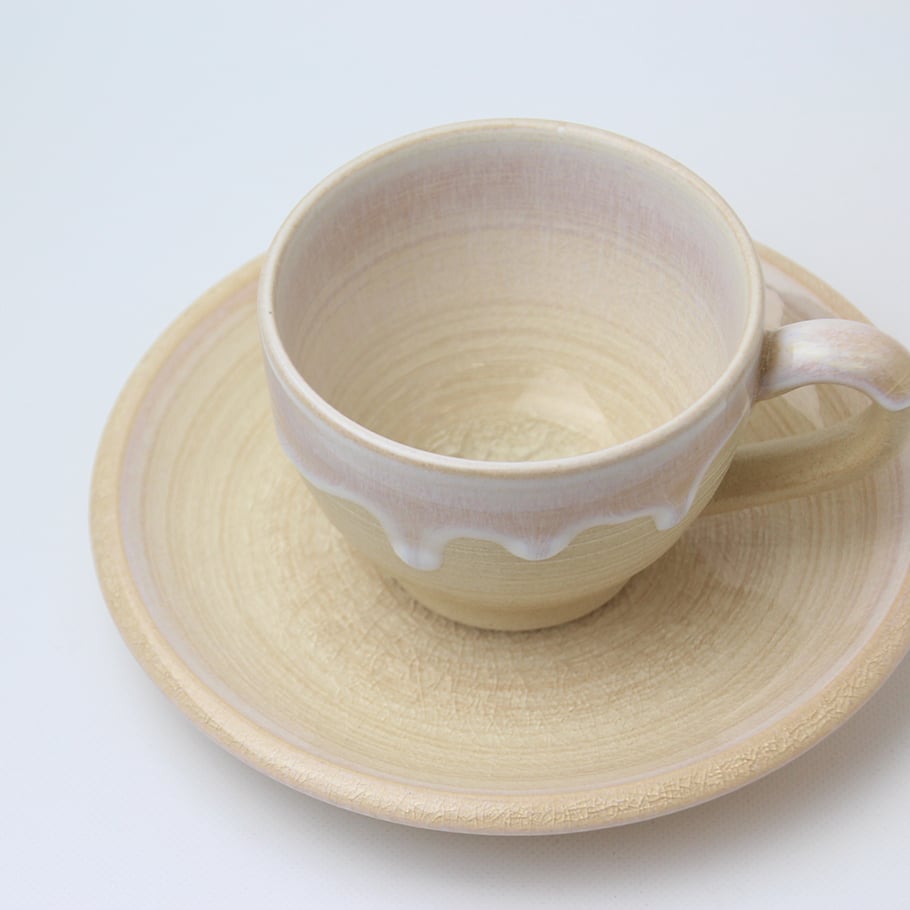 萩の雫｜しずく珈琲碗皿（段箱）｜萩焼 萩陶苑 椿秀窯 | HAGIYAKI