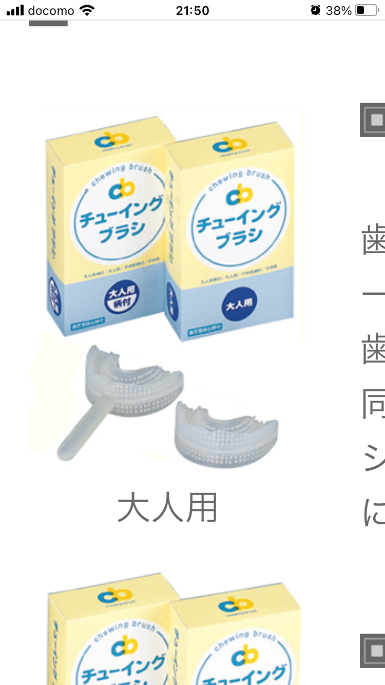 チューイングブラシ 大人用（柄付き） | おくちの相談室 ここゆい