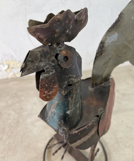 RECYCLE METAL  ROOSTER SMALL-3