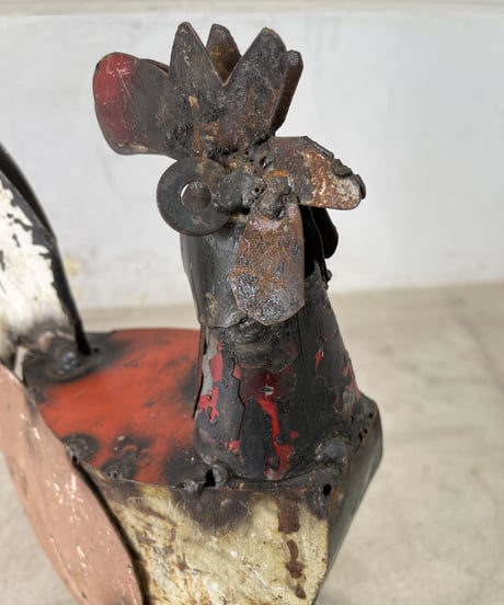 RECYCLE METAL   ROOSTER SMALL-1