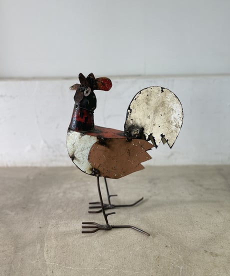 RECYCLE METAL   ROOSTER SMALL-1