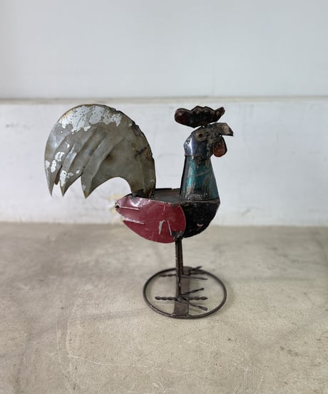 RECYCLE METAL  ROOSTER SMALL-3