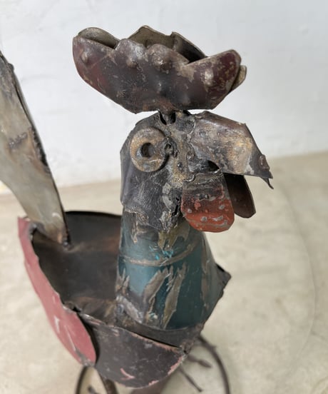 RECYCLE METAL  ROOSTER SMALL-3