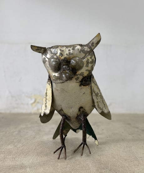 RECYCLE METAL  OWL SMALL