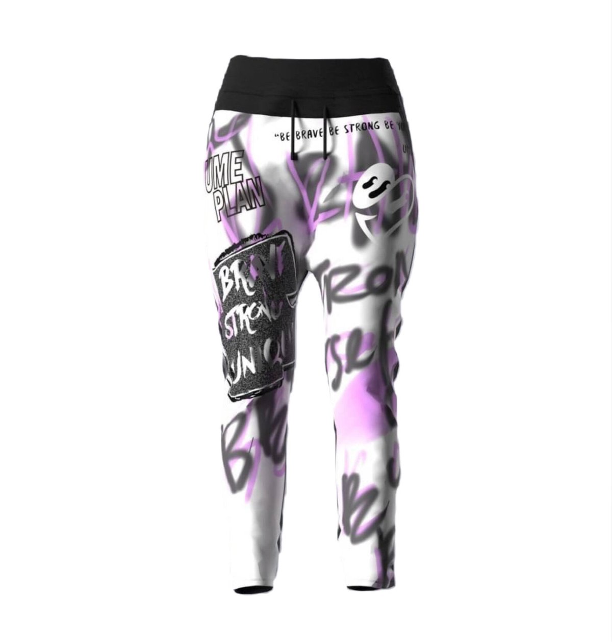 ボトムス UME-T0003CP パープル柄 ✨台湾からお取寄せ可能な商品