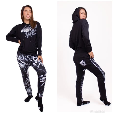 パンツ UME-T0009CB 黒地Ｆ白柄 ✨台湾からお取寄せ可能な商品