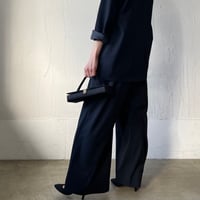 【再入荷】effortless wide trousers / sand, dark navy