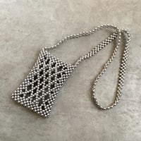 beads pochette / silver