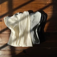 【再入荷】sheer l/s t-shirt / off white, lt.grey, black