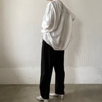 【再入荷】4.5oz tencel denim back gather shirt / off white, gray