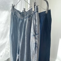 tencel denim easy wide pants / acid blue, indigo