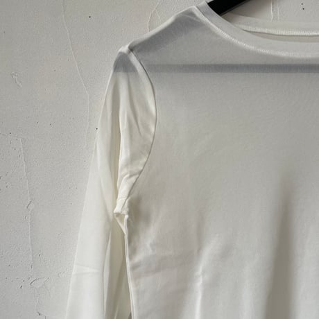 【再入荷】sheer l/s t-shirt / off white, lt.grey, black