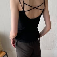 back cross camisole / white, black