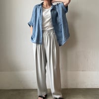 oversized denim shirt / bleach, blue