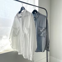 4.5oz tencel denim oversize shirt