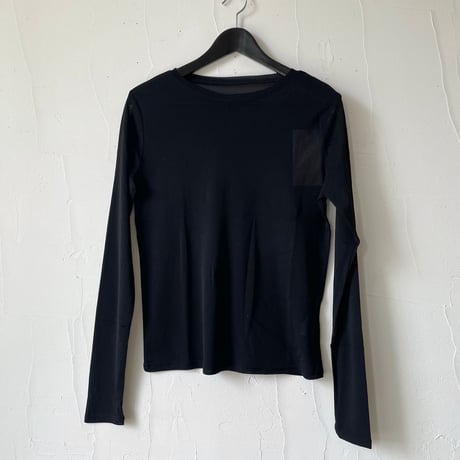 【再入荷】sheer l/s t-shirt / off white, lt.grey, black