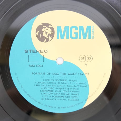 日本盤　サム・テイラー/ポートレイト・オブ・サム・テイラー　MM-5003　【中古】