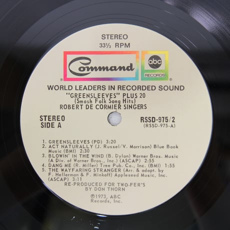 輸入盤　Robert DeCormier/Greensleeves Plus 20 Sealed NEU　RSSD975-2　【中古】
