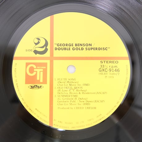 日本盤　ジョージ・ベンソン/Superdisc　GXC-9145/6　２枚組　【中古】