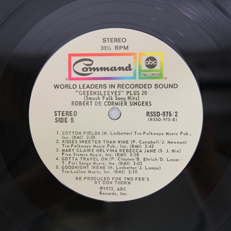 輸入盤　Robert DeCormier/Greensleeves Plus 20 Sealed NEU　RSSD975-2　【中古】