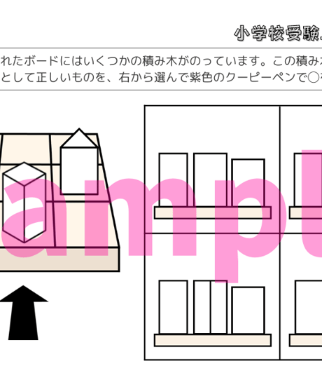 【小学校受験三つ星ドリル】「四方図(見え方の推理) 基礎・応用編」