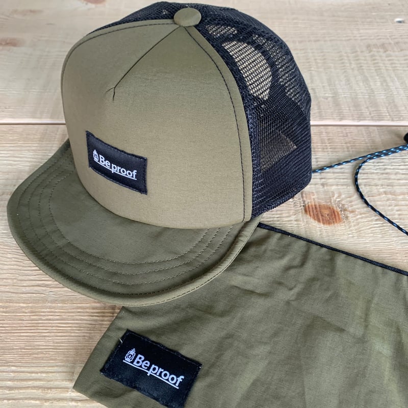 撥水ナイロン フィールドメッシュキャップ サコッシュ付 BP-C002