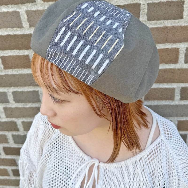 grionini グリオニーニ ベレー帽 gris グリ unionini GANNI ガニー ベレー帽 Oversized Brushed Mohair Rib Beret