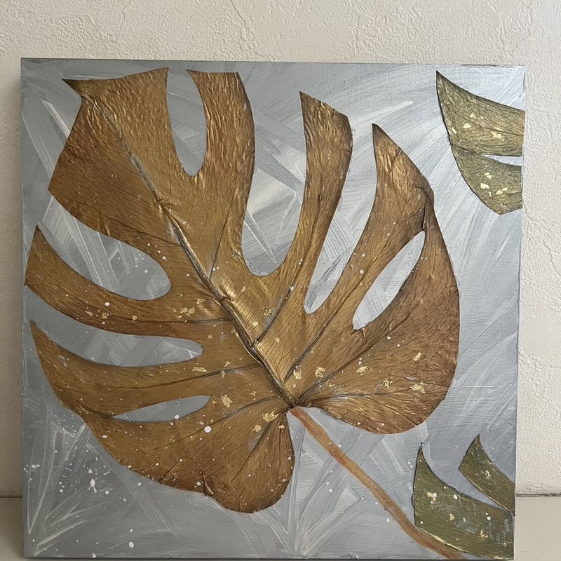 値下ボタニーペインティング制作セット（キャンバス・絵具・蓮の葉8枚） 大阪開催】Botany Painting® ワークショップ 本物の蓮の葉を使っ