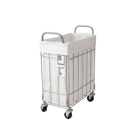 WIRE ARTS＆PRO FOLDING LAUNDRY BASKET with CASTER 28L SLIM / ランドリーバスケット
