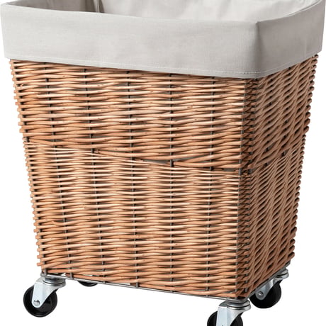 WILLOW LAUNDRY BASKET with CASTER 34L
