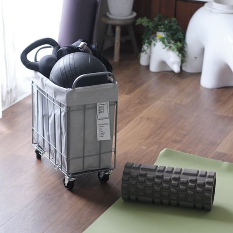 WIRE ARTS＆PRO FOLDING LAUNDRY BASKET with CASTER 28L SLIM / ランドリーバスケット