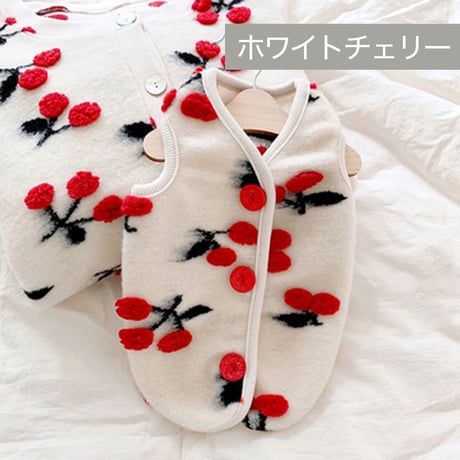 petme ボンボンチェリー ボアベスト 秋冬