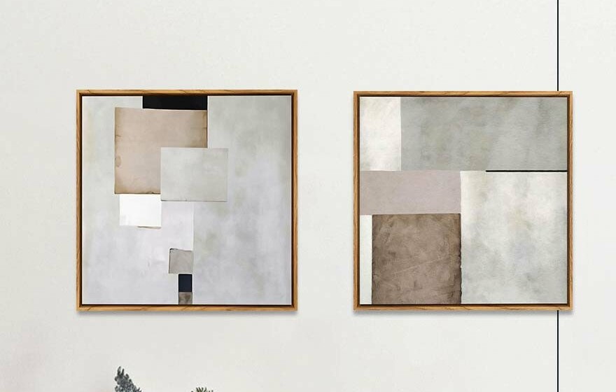 みるくみるく　アートパネル2枚セット ミニマルモダンアートパネル2枚セットC | SALT(ソルト)公式インテリア