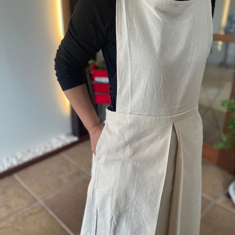 レア　STANDARD コットンエプロン アイボリー 綿麻タックエプロン アイボリー | SALT(ソルト)公式インテリア