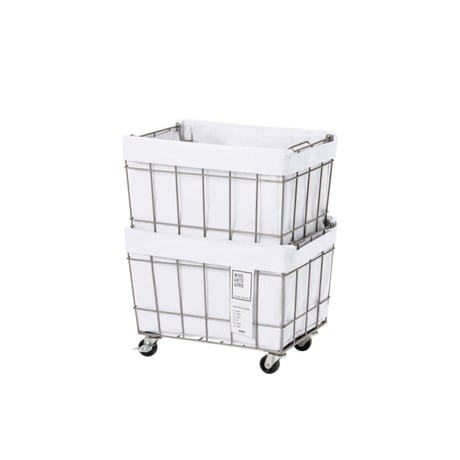 WIRE ARTS & PRO FOLDING STACKING BASKET 2 with CASTER / スタッキング バスケット 2段