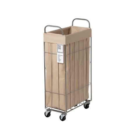 WIRE ARTS & PRO FOLDING LAUNDRY BASKET with CASTER 40L SLIM / ランドリーバスケット