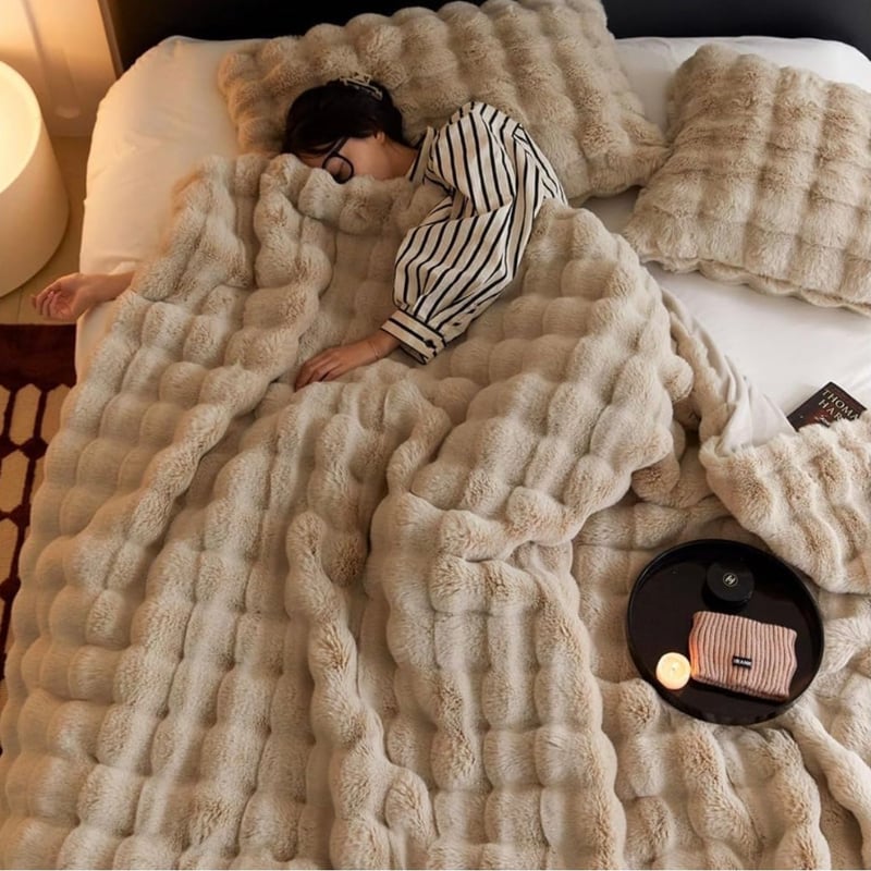 High end フェイクファーブランケット／ベージュ | SALT(ソルト)公式