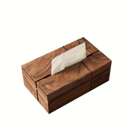 wood blockティッシュケース