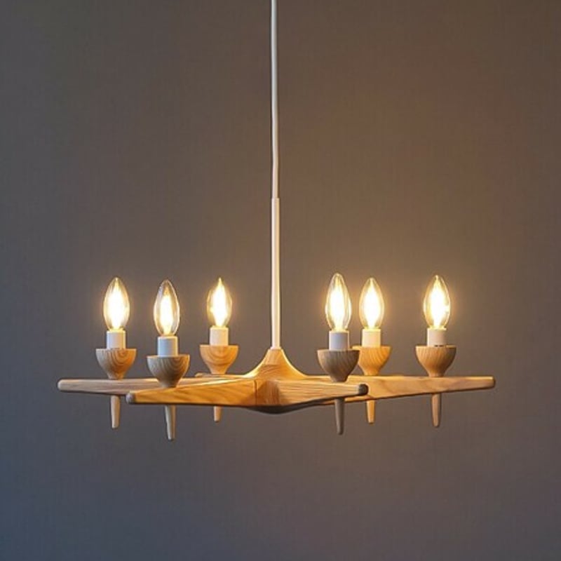 ウッドシャンデリア 6灯 | SALT(ソルト)公式インテリアオンラインショップ