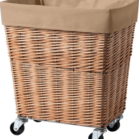 WILLOW LAUNDRY BASKET with CASTER 34L