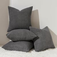 grayコーデュロイクッションカバー２枚組