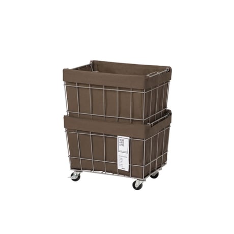 WIRE ARTS & PRO FOLDING STACKING BASKET 2 with CASTER / スタッキング バスケット 2段