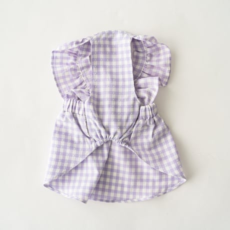 petme チェック柄リボンワンピース purple / pink / green