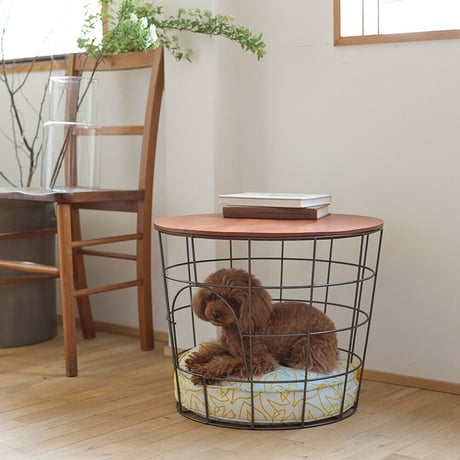 ペットの隠れ家にもなる バスケット テーブル