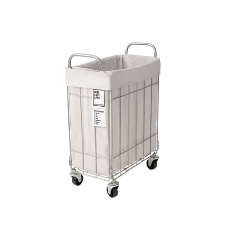 WIRE ARTS＆PRO FOLDING LAUNDRY BASKET with CASTER 28L SLIM / ランドリーバスケット