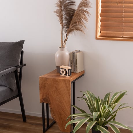 teak material サイドテーブル