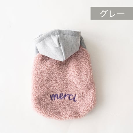 petme ボアパーカー[merci] naybe / gray
