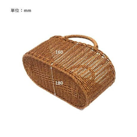 ラタンシリーズオーバルハンドルバスケット