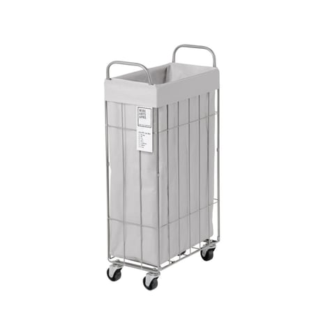WIRE ARTS & PRO FOLDING LAUNDRY BASKET with CASTER 40L SLIM / ランドリーバスケット