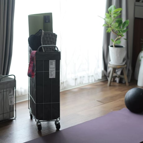 WIRE ARTS & PRO FOLDING LAUNDRY BASKET with CASTER 40L SLIM / ランドリーバスケット